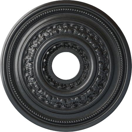 Ekena Millwork Orleans Ceiling Medallion (Fits Canopies up to 4 5/8"), 17 5/8"OD X 3 5/8"ID X 1 7/8"P, Pewter CM17OLPES
